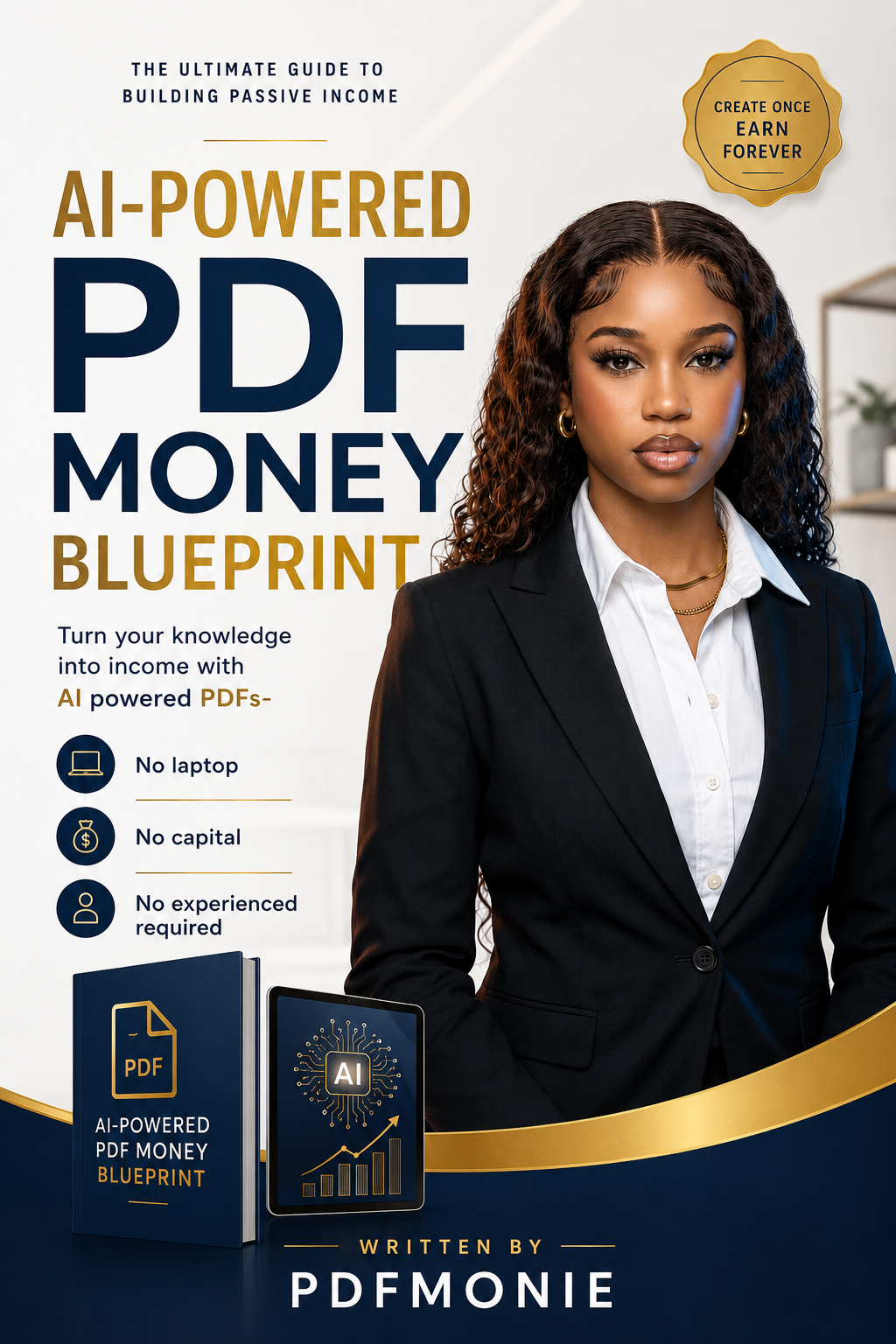 AI-Powered PDF Money Blueprint book cover
